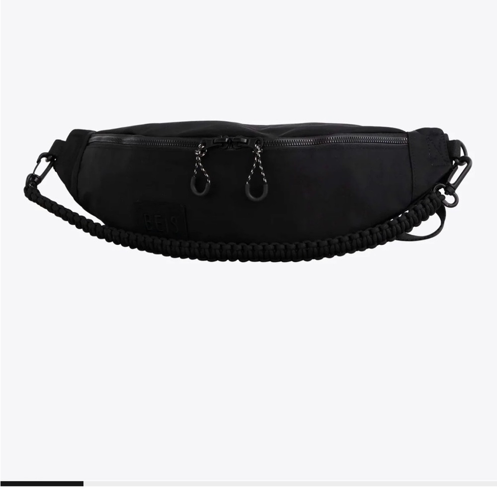 BEIS Black Crossbody with Braided Strap